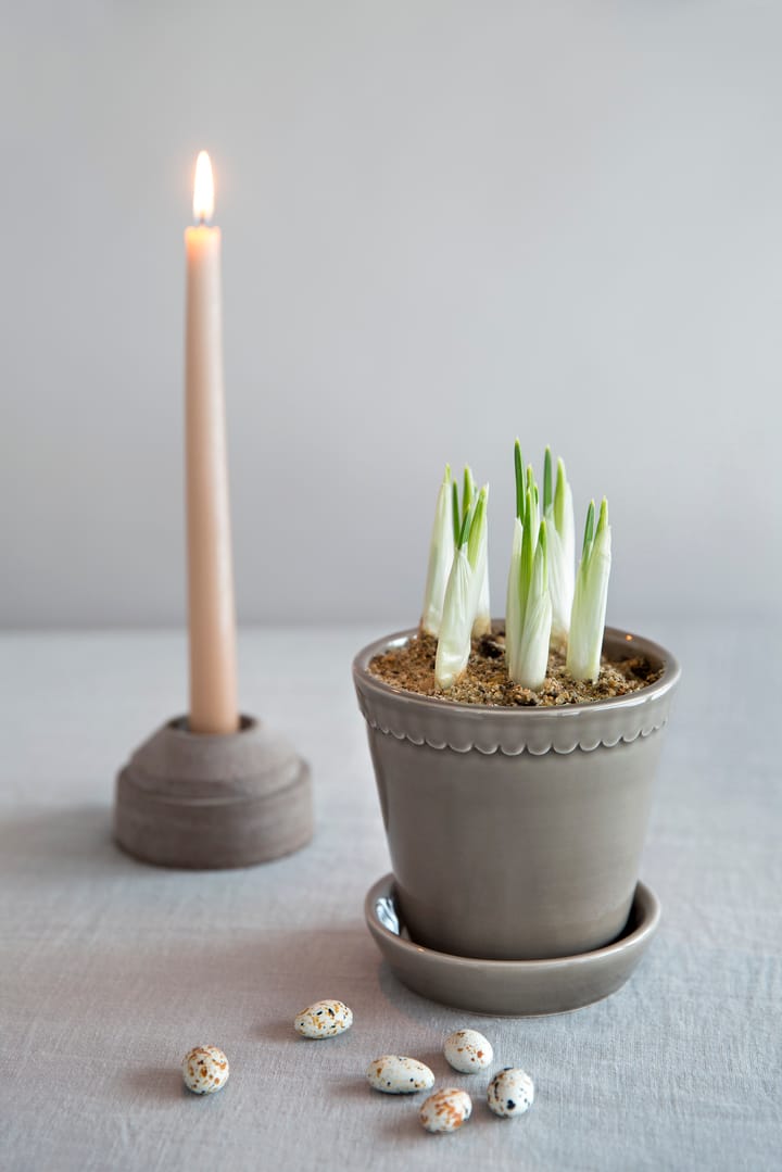 Helena flower pot glazed Ø12 cm, pearl grey Bergs Potter