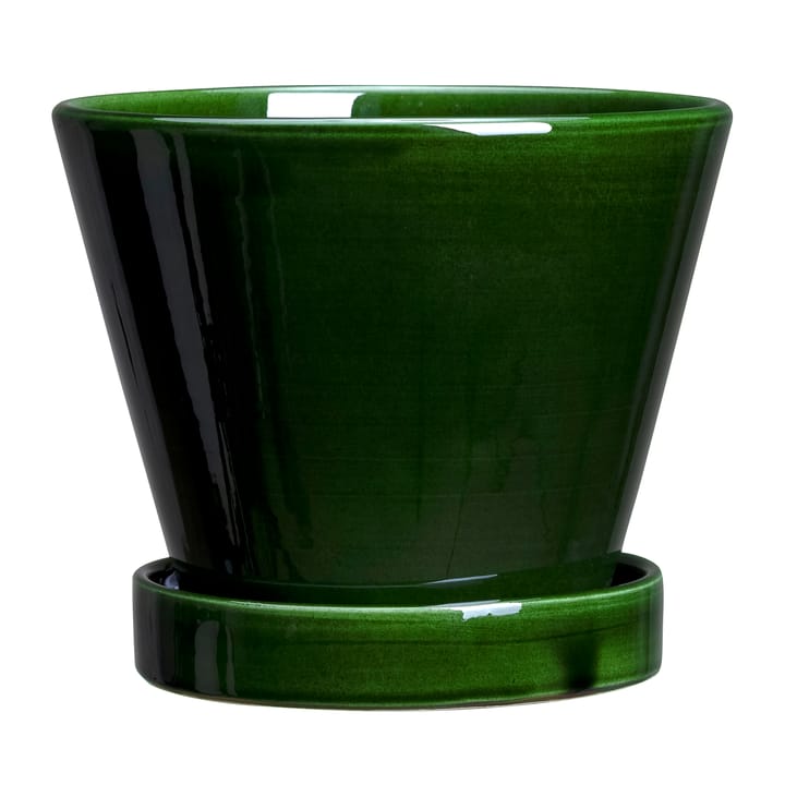 Julie flower pot glazed Ø13 cm, Green emerald Bergs Potter