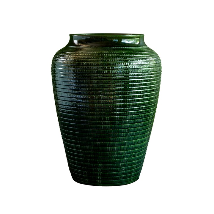 Willow vase glazed 25 cm, Green emerald Bergs Potter