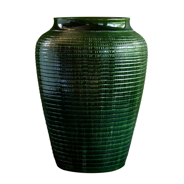 Willow vase glazed 35 cm, Green emerald Bergs Potter