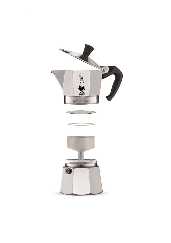 Moka coffee maker 3 cups, Silver Bialetti