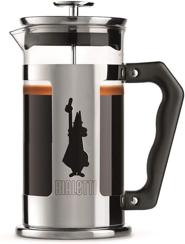 Preziosa coffee press 8 cups - Silver-black - Bialetti