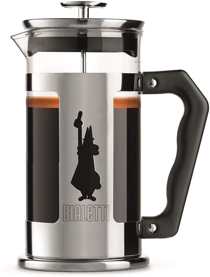 Preziosa coffee press 8 cups, Silver-black Bialetti