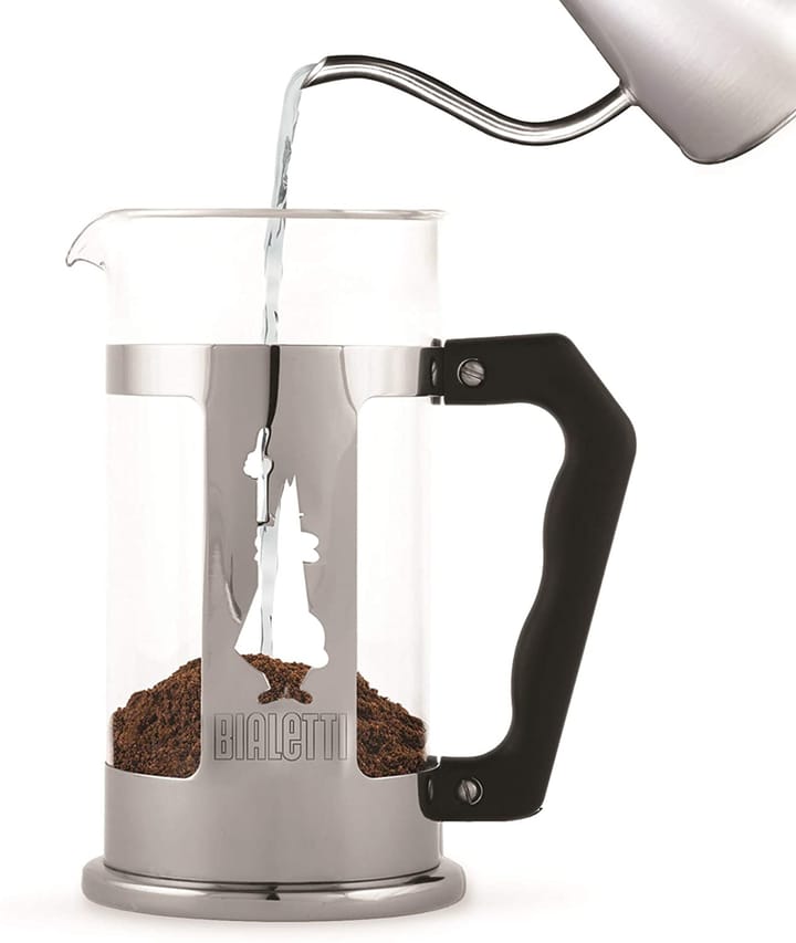 Preziosa coffee press 8 cups, Silver-black Bialetti