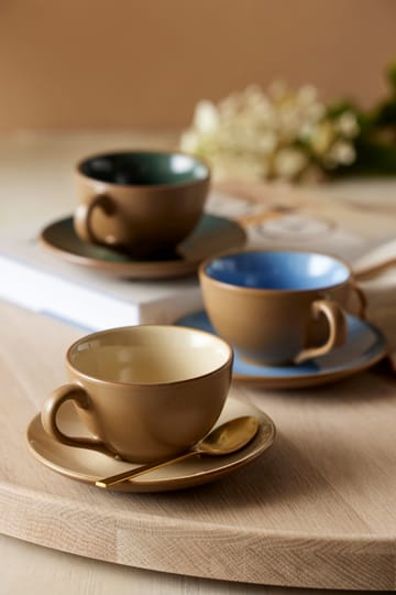 Bitz cup with saucer 24 cl matte - Wood-forest - Bitz