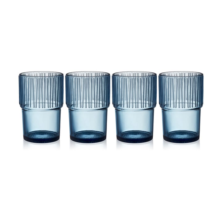 Kusintha café glass 38 cl 4-pack, Blue Bitz