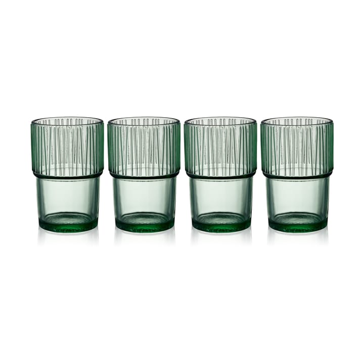 Kusintha café glass 38 cl 4-pack - Green - Bitz