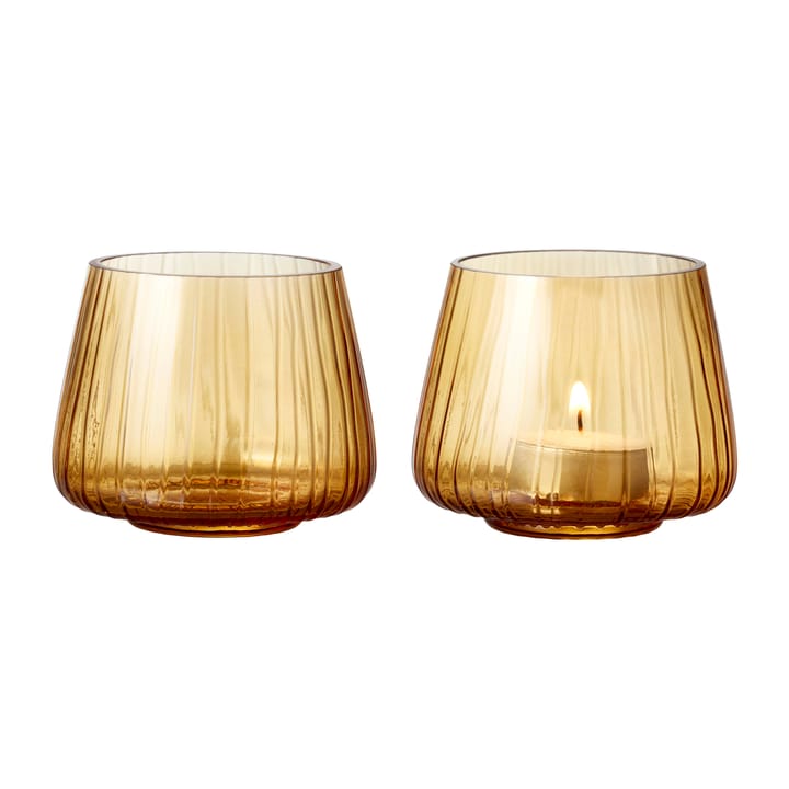 Kusintha tea light holder 7.5 cm 2-pack, Amber Bitz