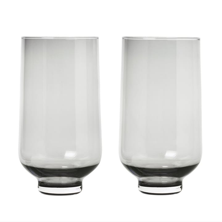 Flow hight tumbler glass 2-pack, Smoke blomus