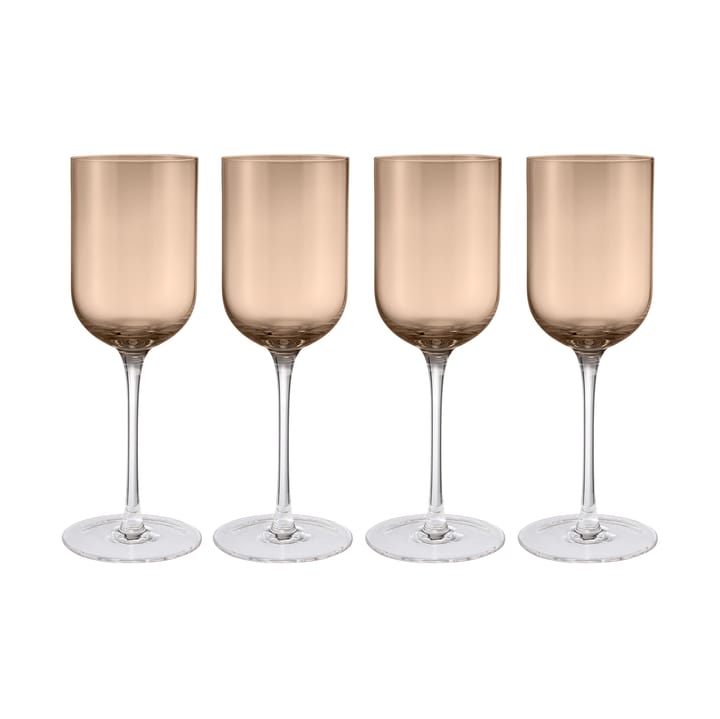 Fuumi wine glass 31 cl 4-pack, Coffee-clear blomus