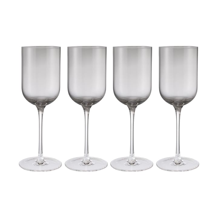 Fuumi wine glass 31 cl 4-pack, Smoke-clear blomus