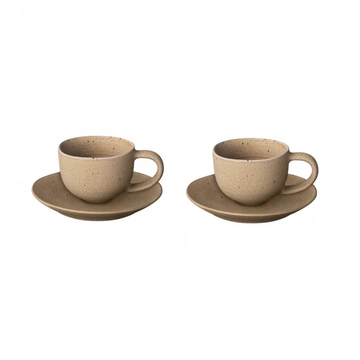 Kumi espresso cup with saucer 6 cl 2-pack - Fungi - Blomus