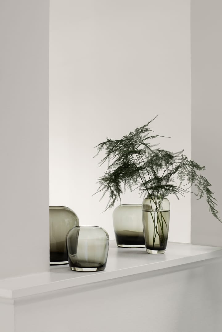 Leta vase 17 cm, Smoke blomus