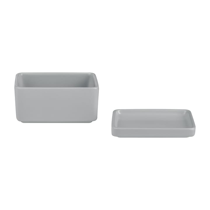 Pilar butter dish - storage box 250 ml, Mirage grey blomus