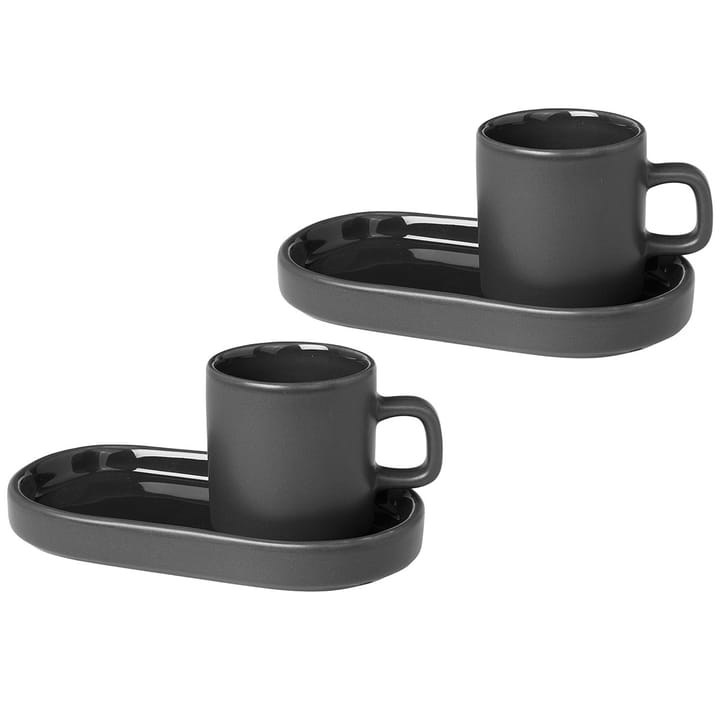 Pilar espresso cup with saucer 2-pack, Agave green blomus