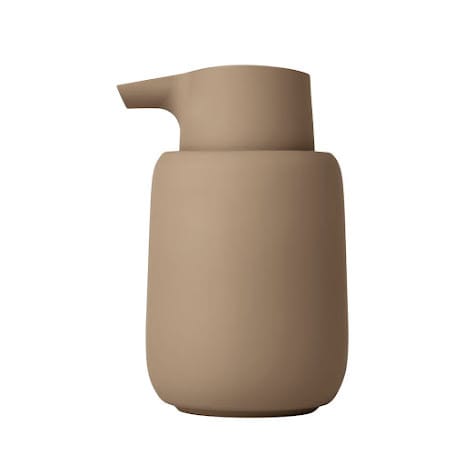 Sono soap pump ceramic Ø8.5 cm, Brown blomus