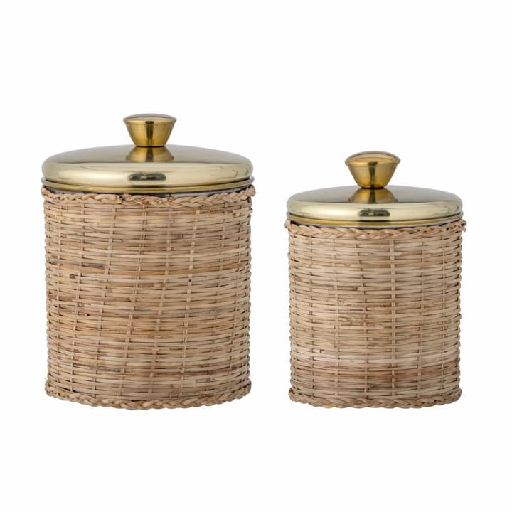 Abas pot with lid 2-pack, Metal Bloomingville