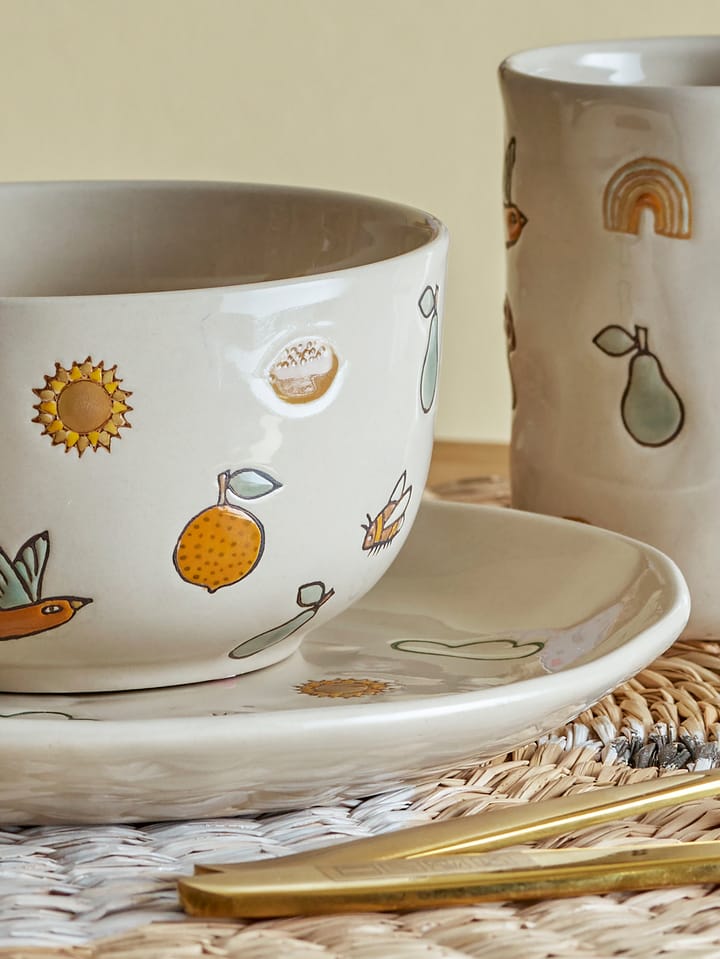 Agnes children's dinnerware 3 pieces, White Bloomingville