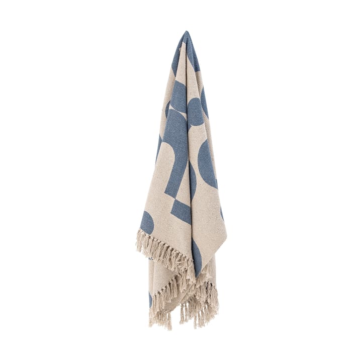 Agno cotton throw 130x160 cm, Beige-blue Bloomingville