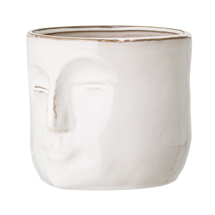 Bloomingville flower pot with face 16.5x18 cm, white Bloomingville