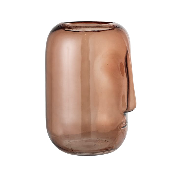 Bloomingville glass vase face 25 cm, brown Bloomingville