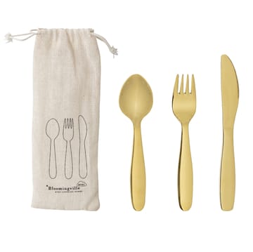 Bloomingville Mini children's cutlery 3 pieces - gold - Bloomingville