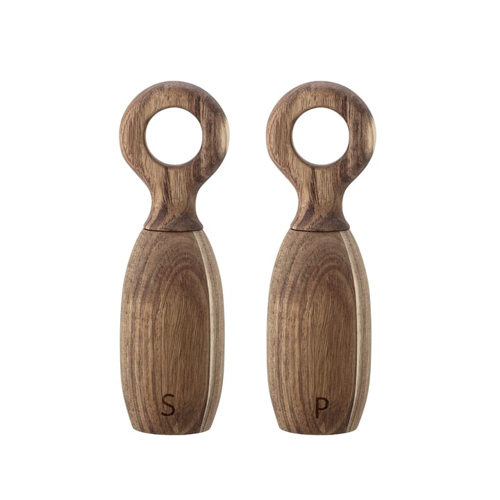 Bloomingville salt and pepper shaker wooden - 21 cm - Bloomingville