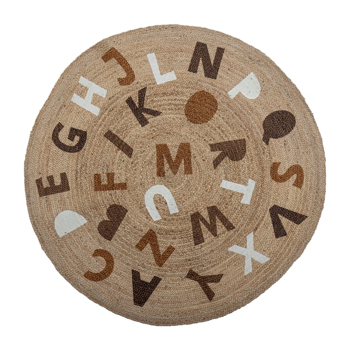 Dinne jute rug Ø130 cm - Alphabet - Bloomingville