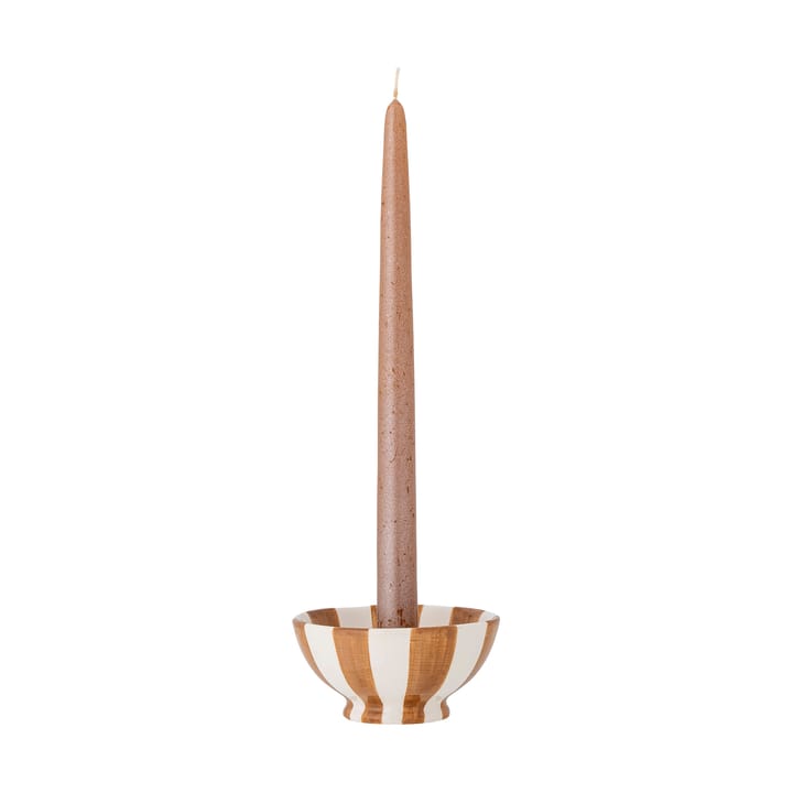 Eja candle stick Ø10.5 cm, Brown-white Bloomingville