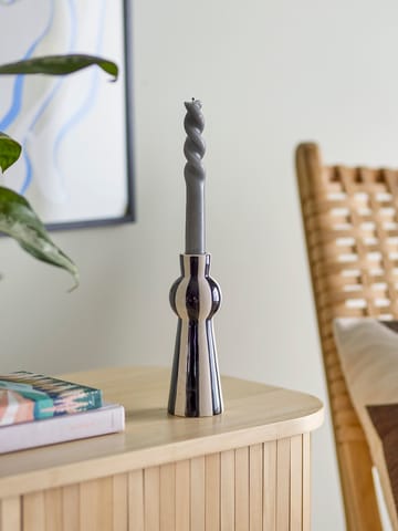 Eja candle stick 17 cm - Black-white - Bloomingville