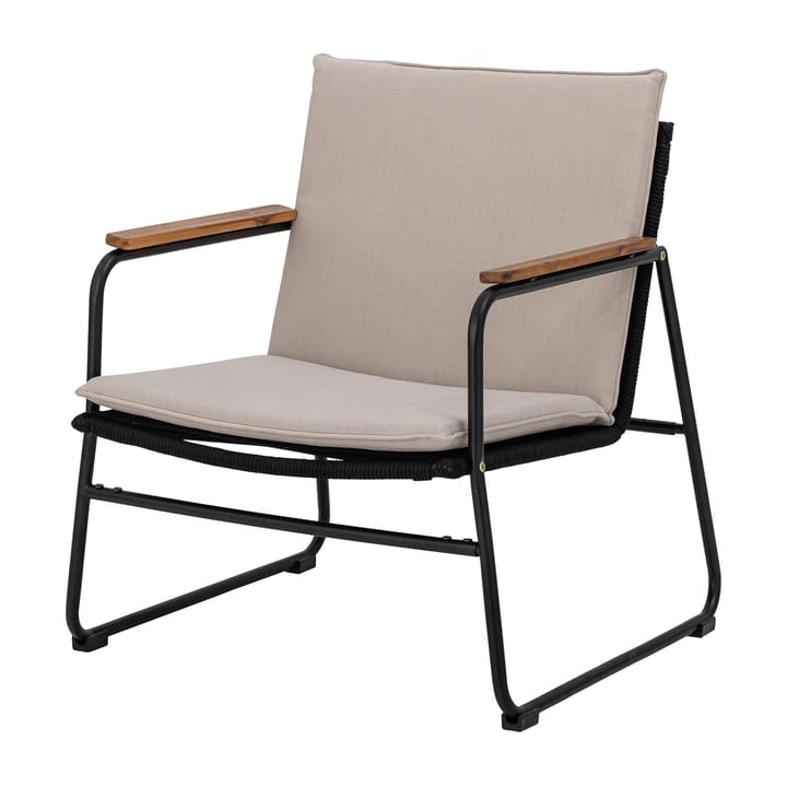 Hampton lounge chair 68x71x76 cm, Black-beige Bloomingville