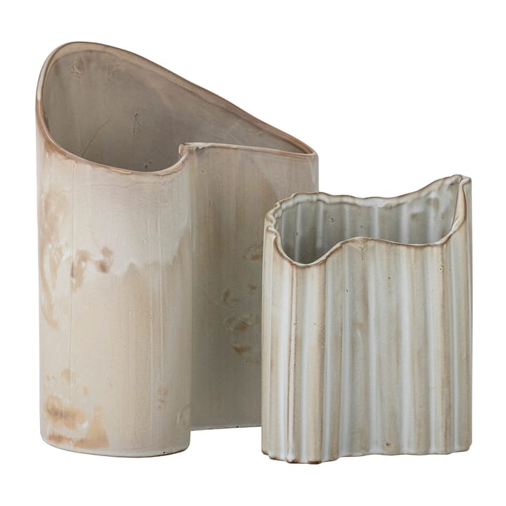 Henaj vase 2 pieces, Brown-beige Bloomingville