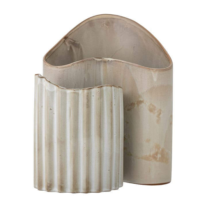 Henaj vase 2 pieces, Brown-beige Bloomingville