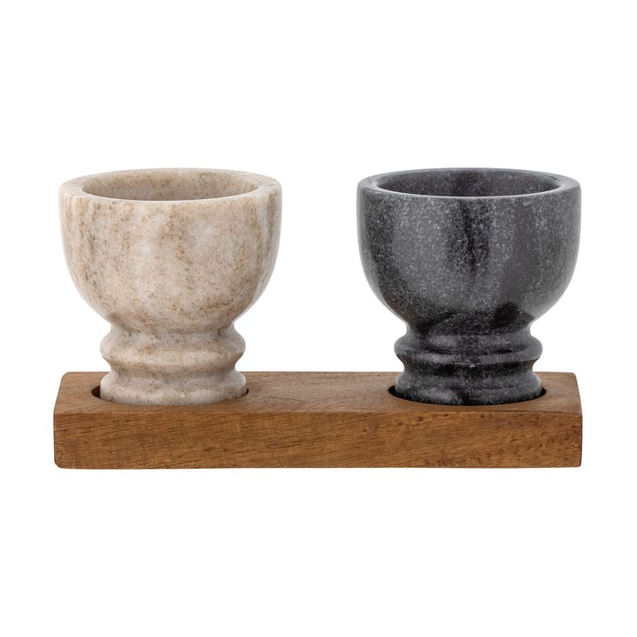 Inesa salt & pepper cellar set - Marble-Mango wood - Bloomingville