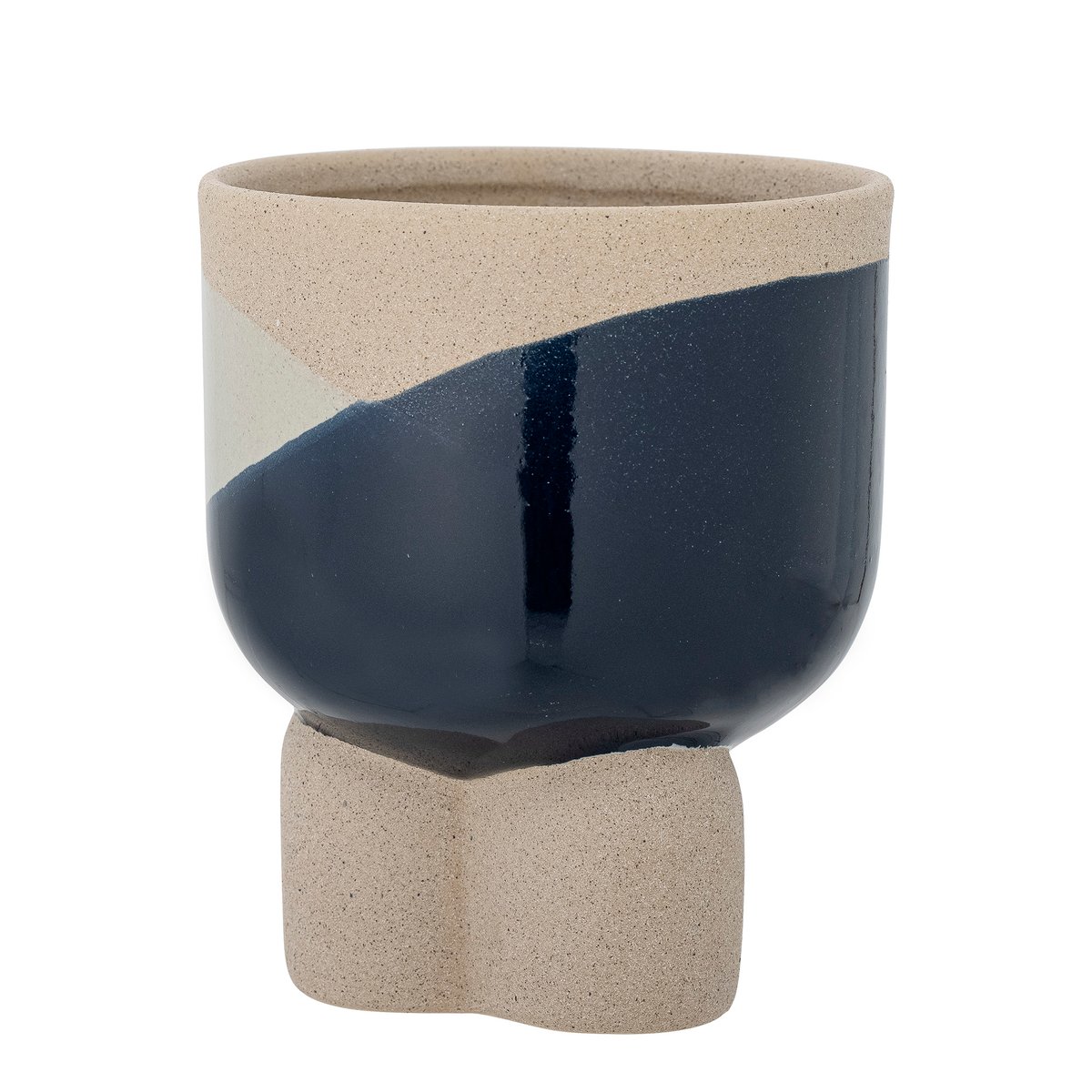 Bloomingville Iness flower pot high Blue-beige