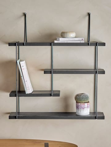 Lewis wall shelf 60x65 cm - Black firwood - Bloomingville