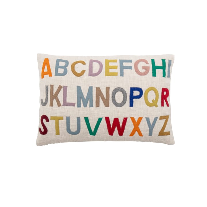 Lexi cushion alphabet 40x60 cm, White-multi Bloomingville