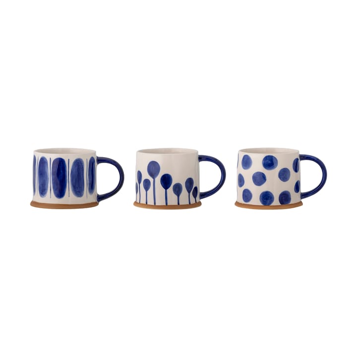 Linora mug 450 ml 3-pack - Blue - Bloomingville