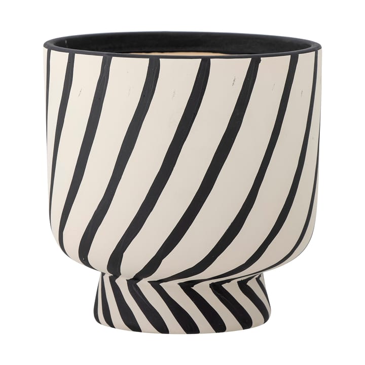 Malena flower pot Ø16x16 cm - Black stripes - Bloomingville