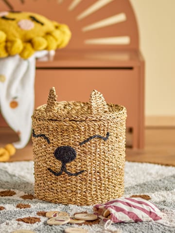 Mikki storage basket with lid Ø26 cm - Nature - Bloomingville