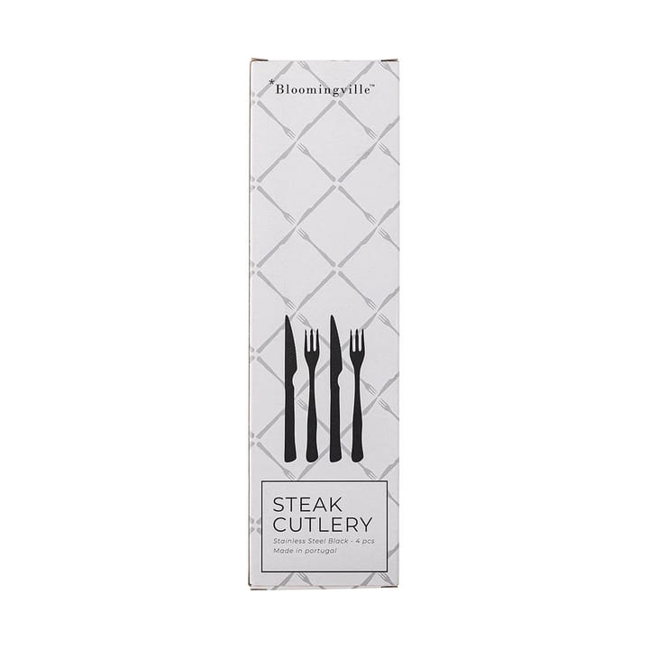 Ollin Steak Cutlery 4 Pieces, Black Bloomingville