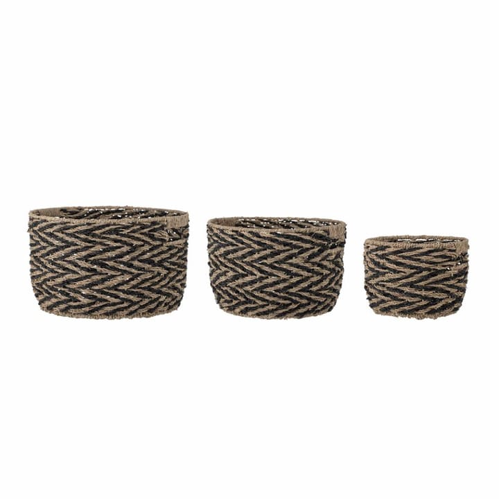 Othilde basket 3-pack, Black Bloomingville