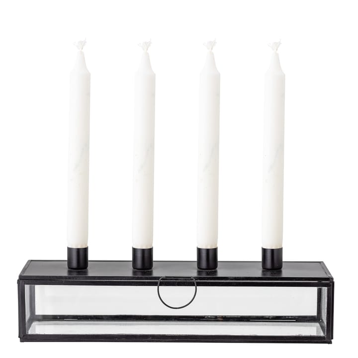 Pelo advent candle 34 cm, Black-clear Bloomingville