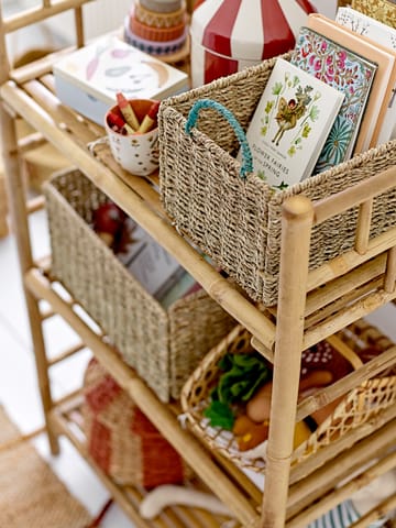 Ruddi basket with lid set om 2 - Natural-red - Bloomingville