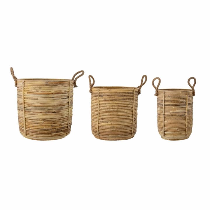 Tesser basket 3-pack, Brown Bloomingville