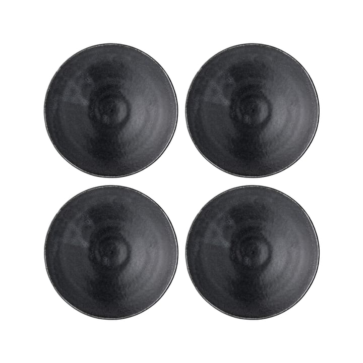 Yoko plate 16 cm 4-pack, black Bloomingville