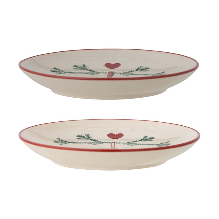 Yule plate Ø16 cm 2-pack, White Bloomingville