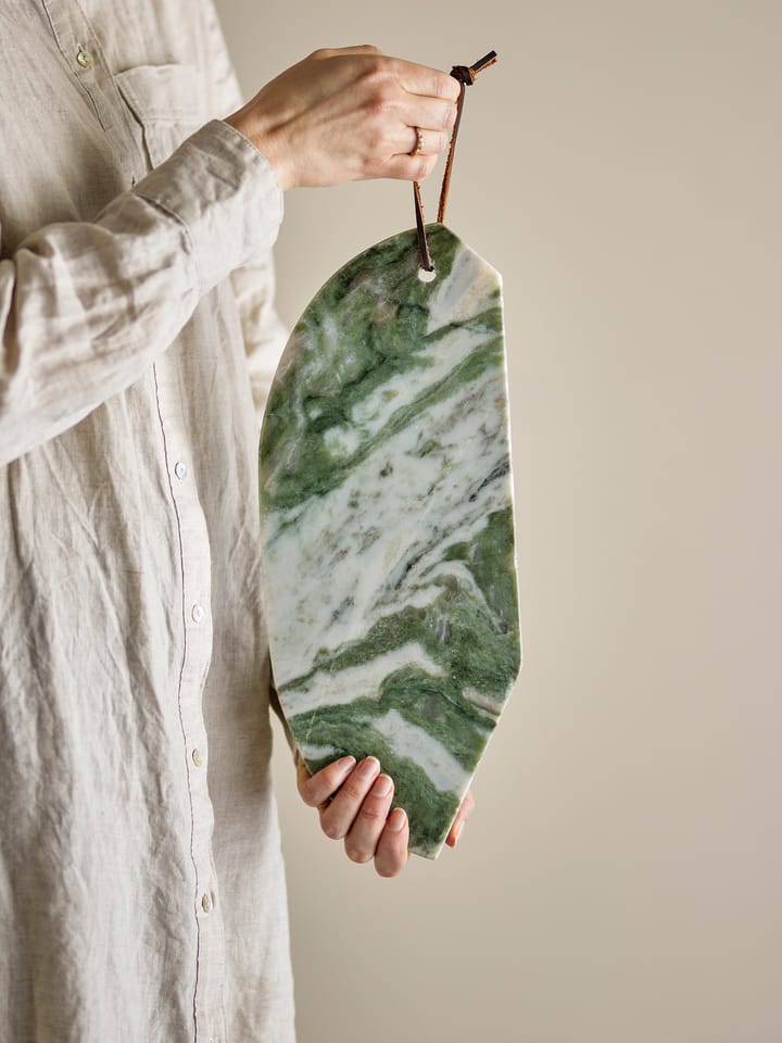 Ziggy cutting board 15x38 cm, Green marble Bloomingville