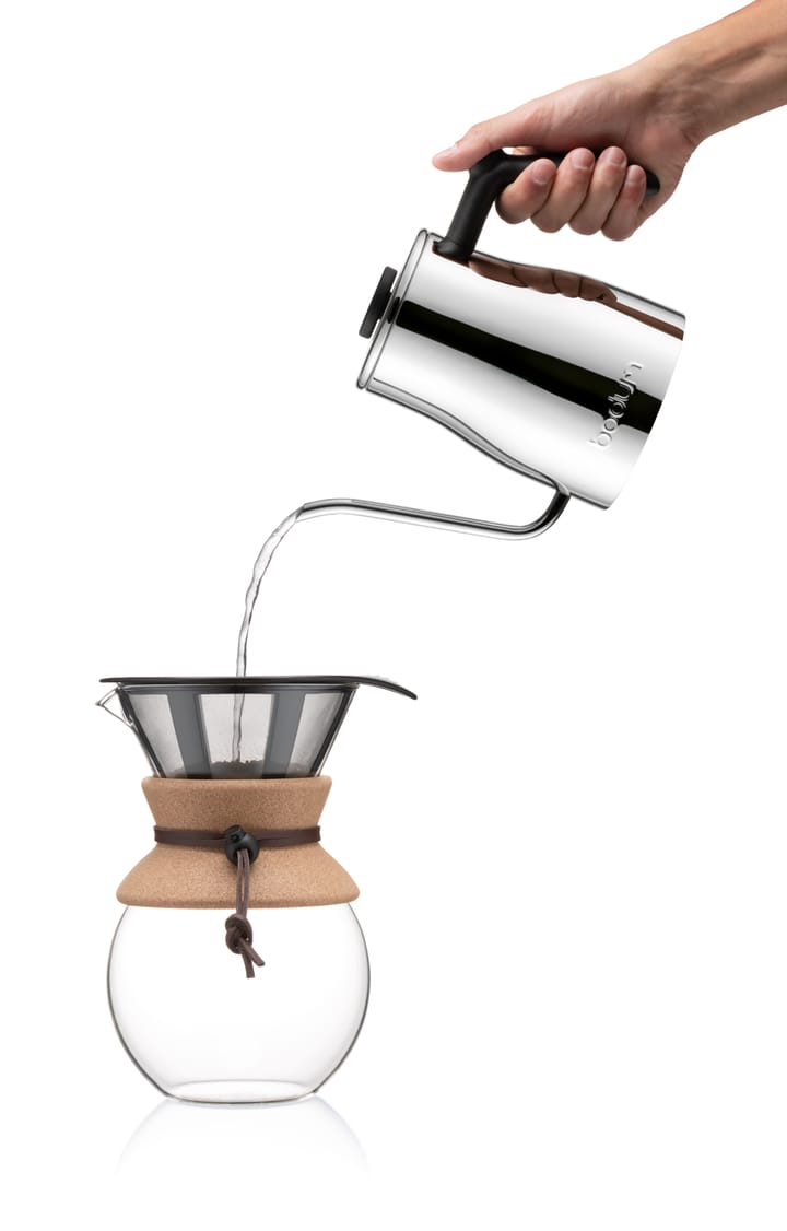 Bistro swan neck kettle 8 copper, Chrome Bodum