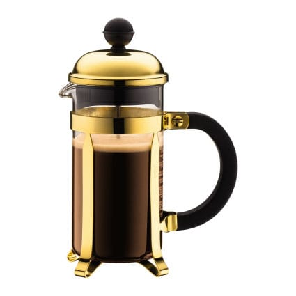 Chambord coffee press gold, 3 koppar Bodum